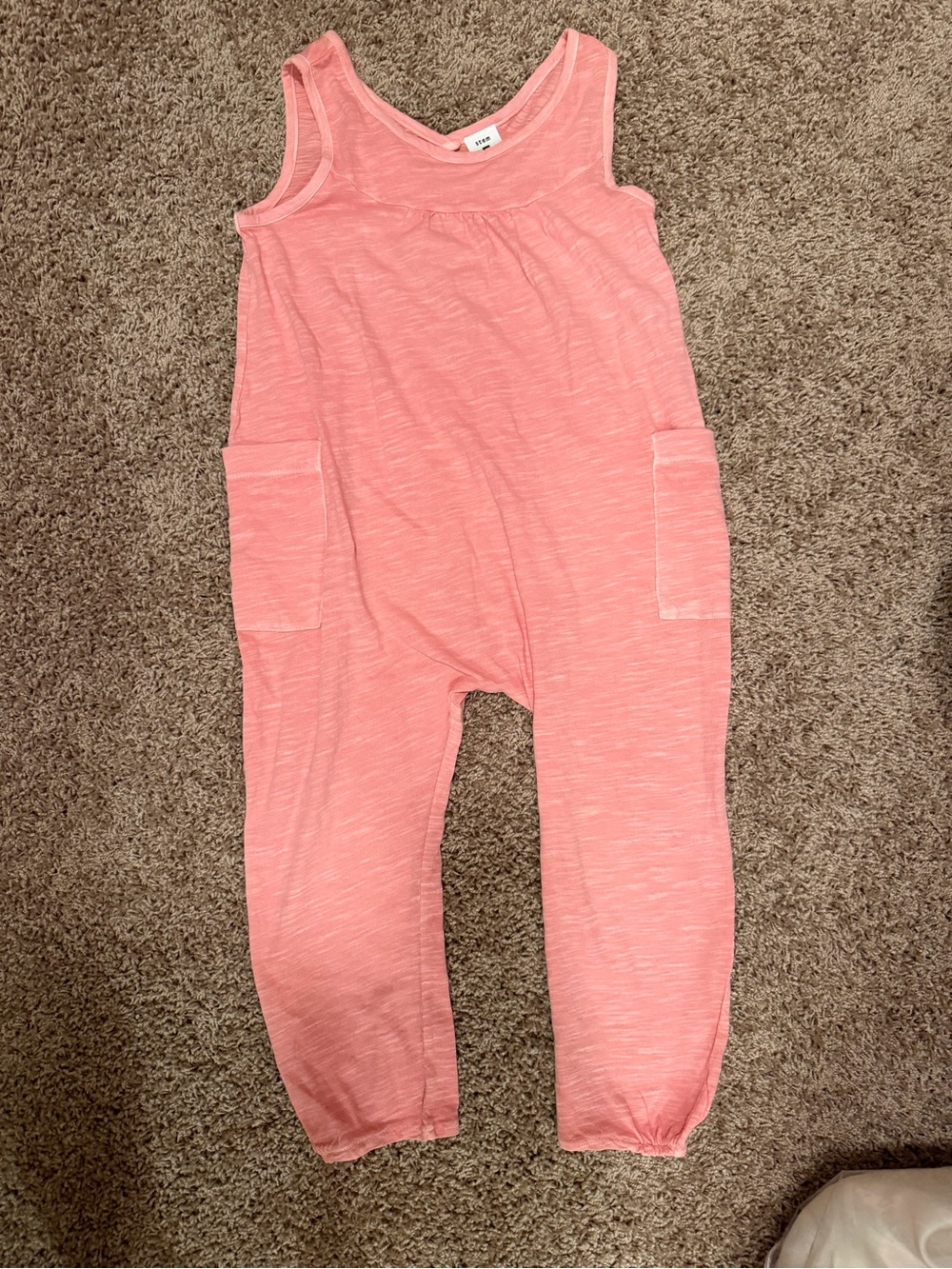 stem Pink Sleeveless Knit Romper